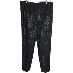 Soft Surroundings Black - Black Floral Accents Jegging/Leggings Women Pants XL